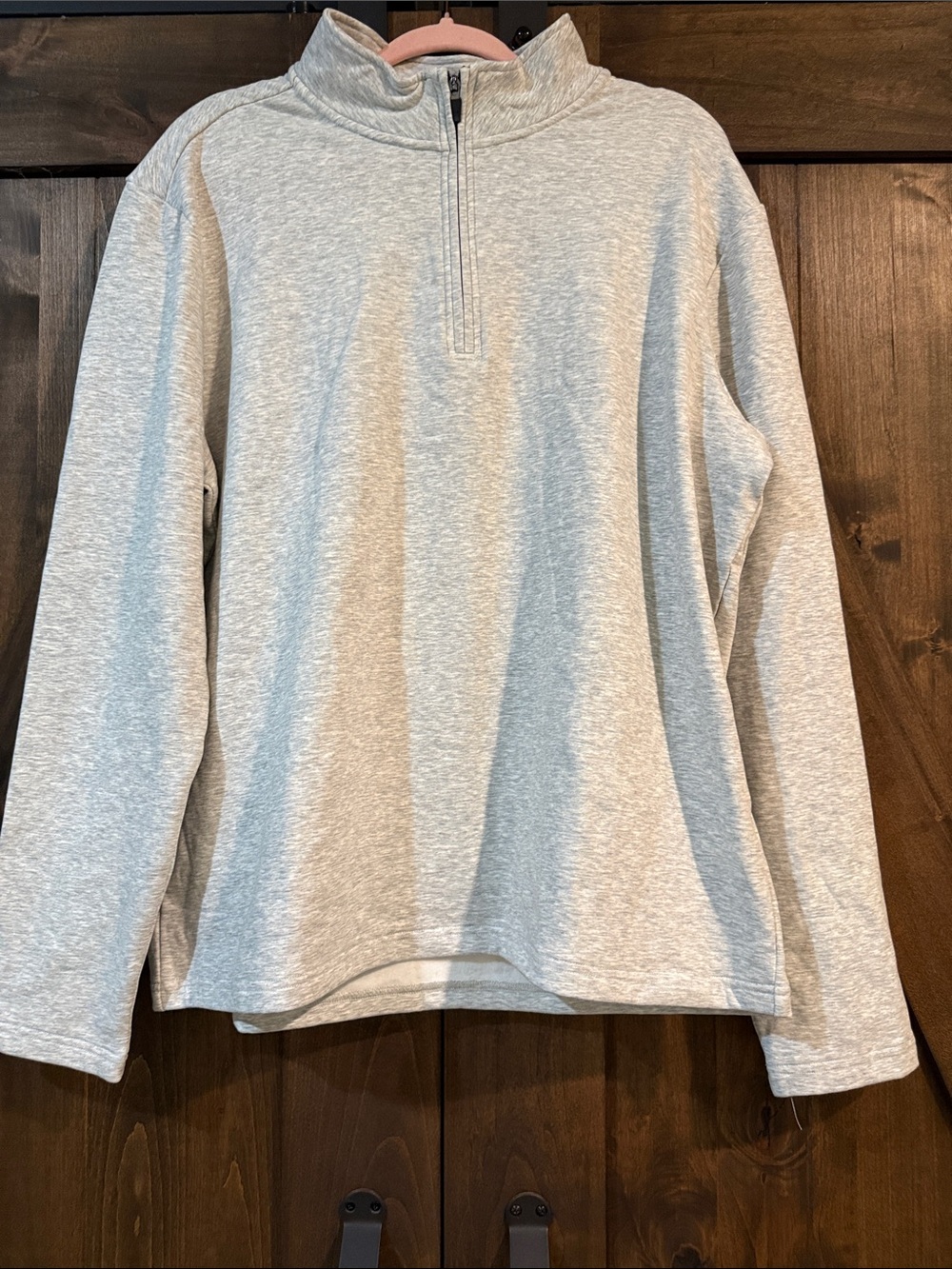 Light Gray Quarter-Zip Pullover